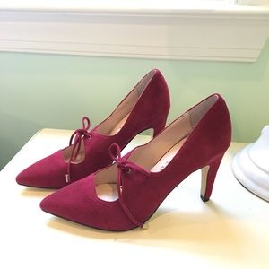 Sacha London Suede Heels Raspberry Color Size 8